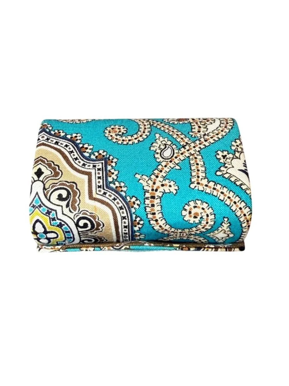 Vera Bradley Kiss Me Twice Lipstick Holder Totally Turquoise Mirror Compact Case